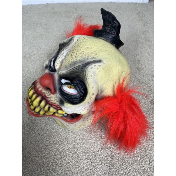 VTG 2003 Don Post Studios Bludie Clown Halloween Mask Latex Evil Scary Horror‎ - Picture 3 of 8